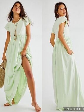 Free People Mint Green Carissa Maxi Dress